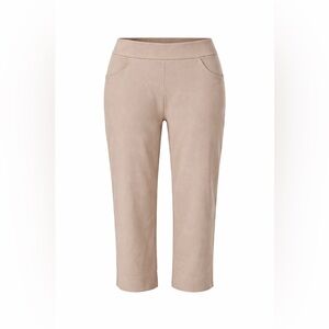 Alfred Dunner Allure Capri Pants | Khaki | 16W (Plus) | NWT